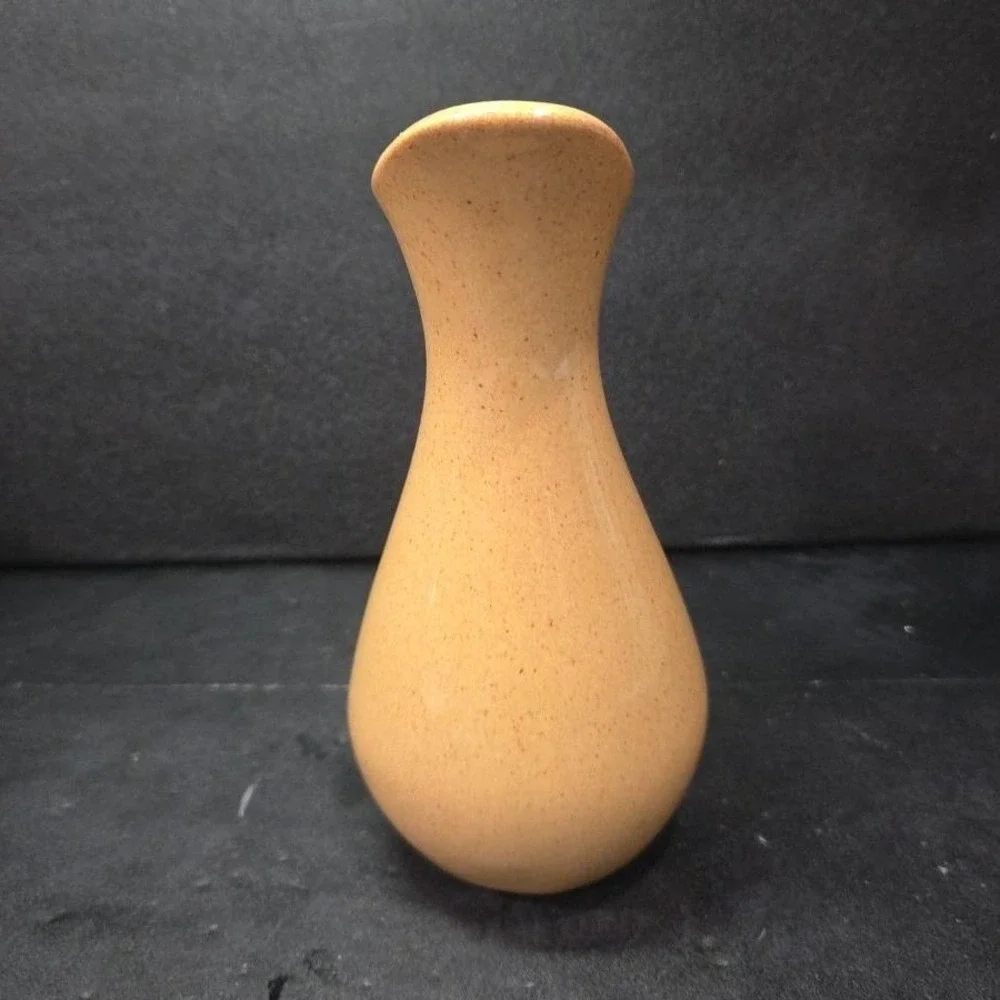 Pfaltzgraff OFTDA Bud Vase, Vintage Yellow Red Speckled Design, Floral Holder